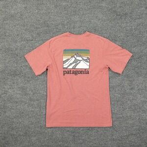Patagonia Shirt Mens XS Pink Responsibili-Tee Pocket Mountain Graphic Logo